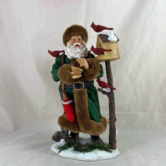 Kurt Adler KSA Fabriche Christmas Santa Bird Cat Squirrel Bird House 11” Tall - Picture 2 of 16